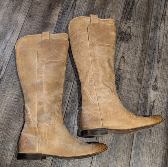 FRYE Paige Tall Riding Boot - Tan - Picture 6 of 16
